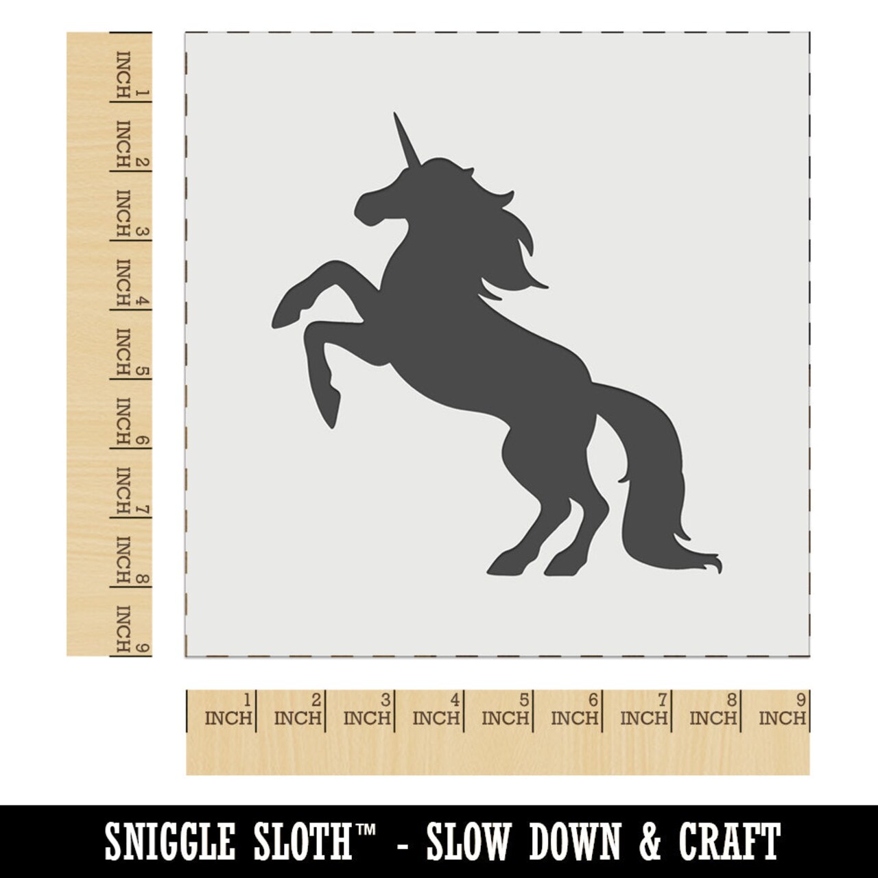 Majestic Unicorn Rearing Up Wall Cookie DIY Craft Reusable Stencil
